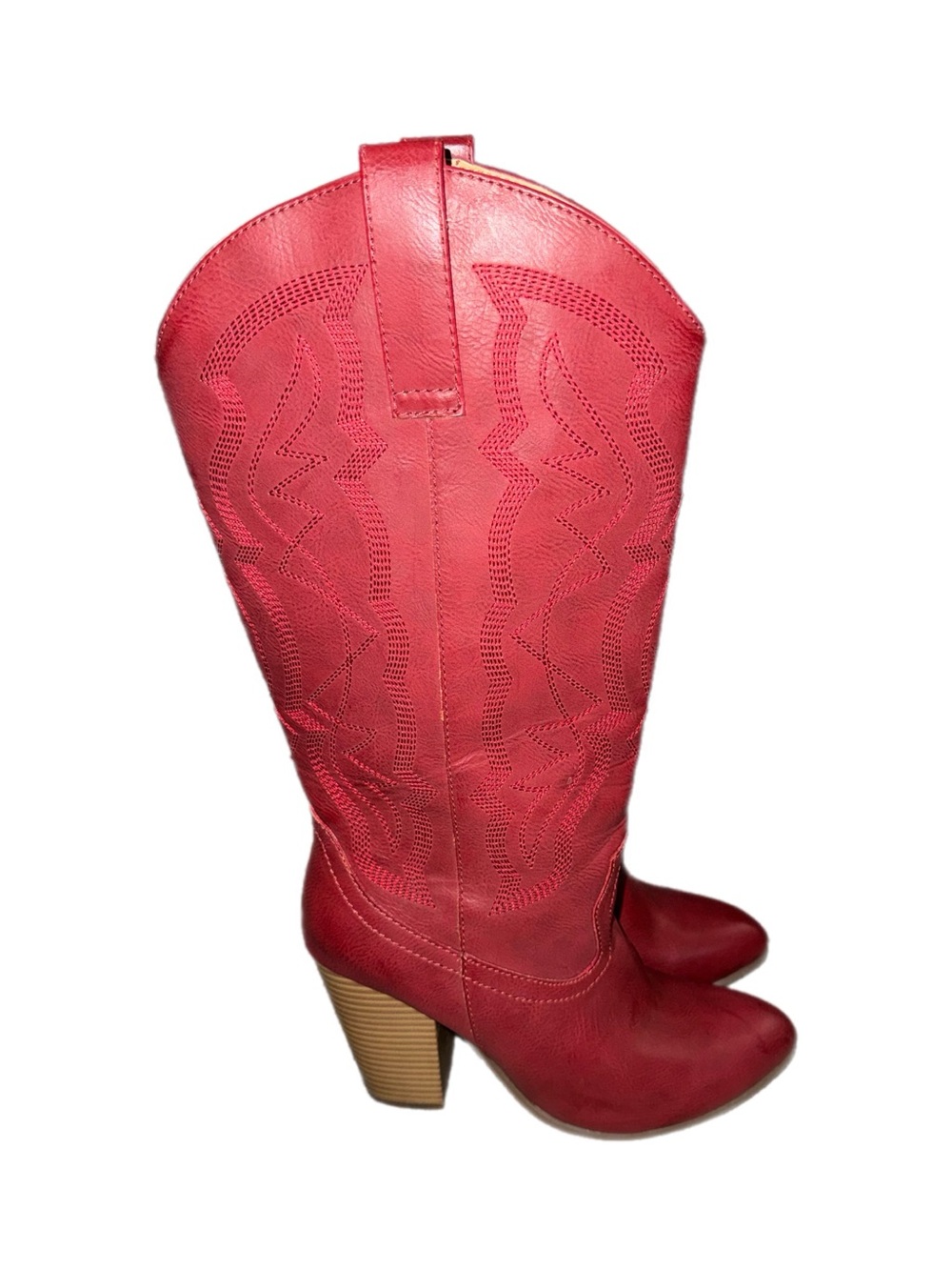 Red code west Women's Western Block Heel Boots size 8.5